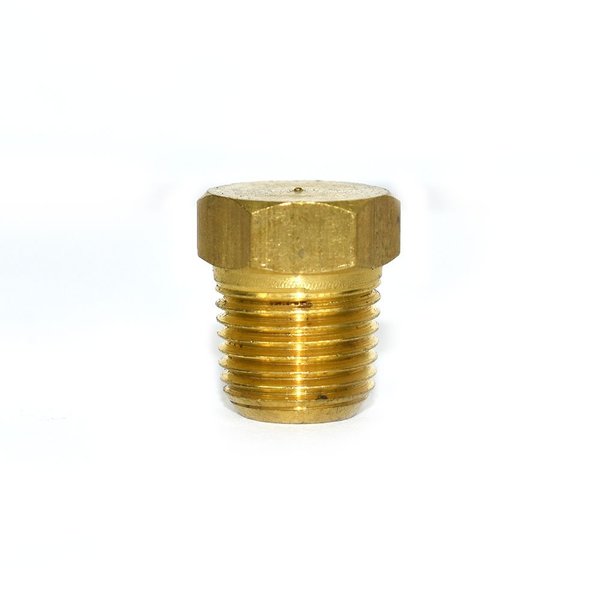 Interstate Pneumatics Brass Hex Plug 1/2 Inch NPT Male FPP81B